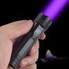 Rechargeable 365nm UV Flashlight Purple Torch Mini Ultraviolet Handheld Torch Jade Money Detector Pet Urine Stains Detector