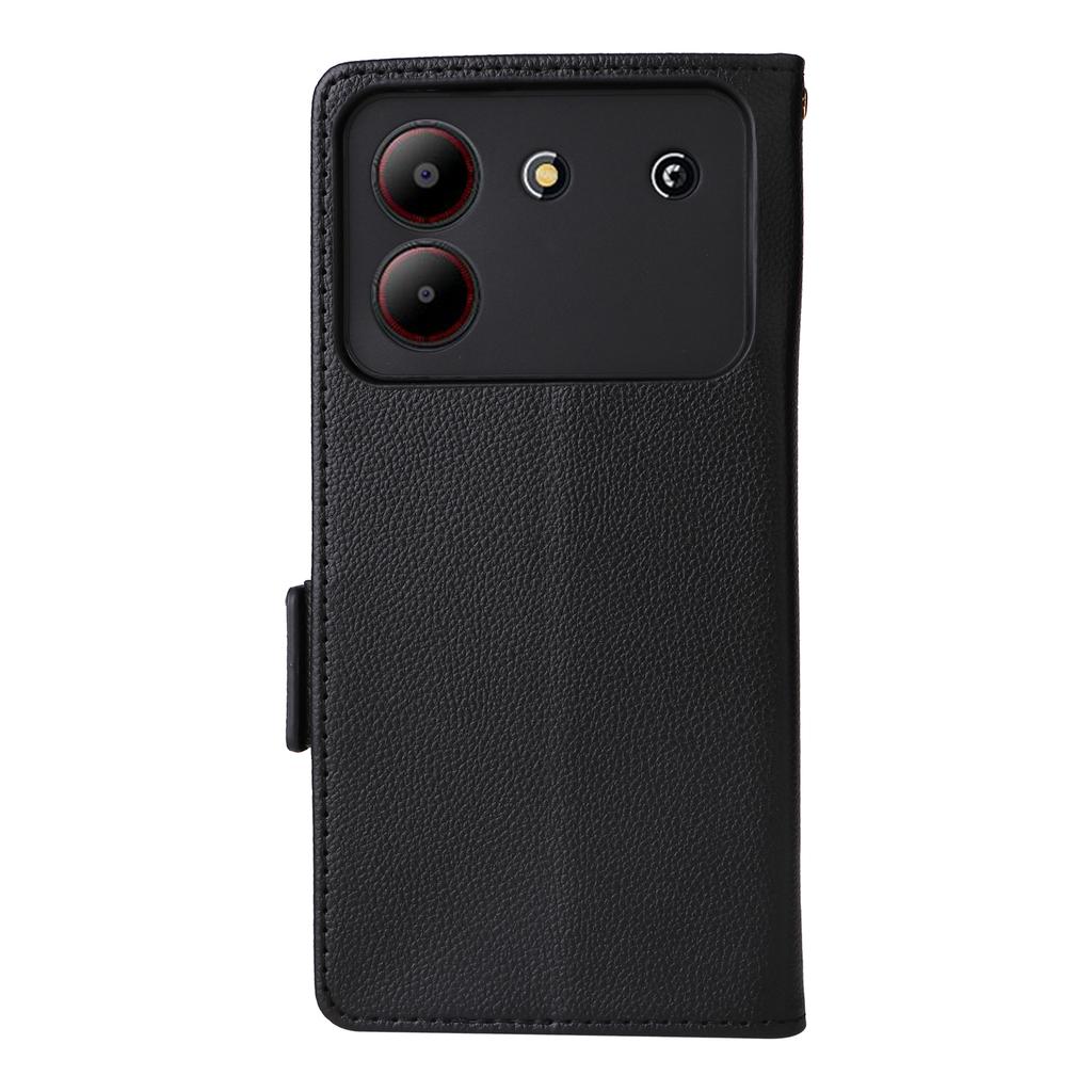 For ZTE Blade A54 Case Leather Wallet Phone Cover with Wrist Strap