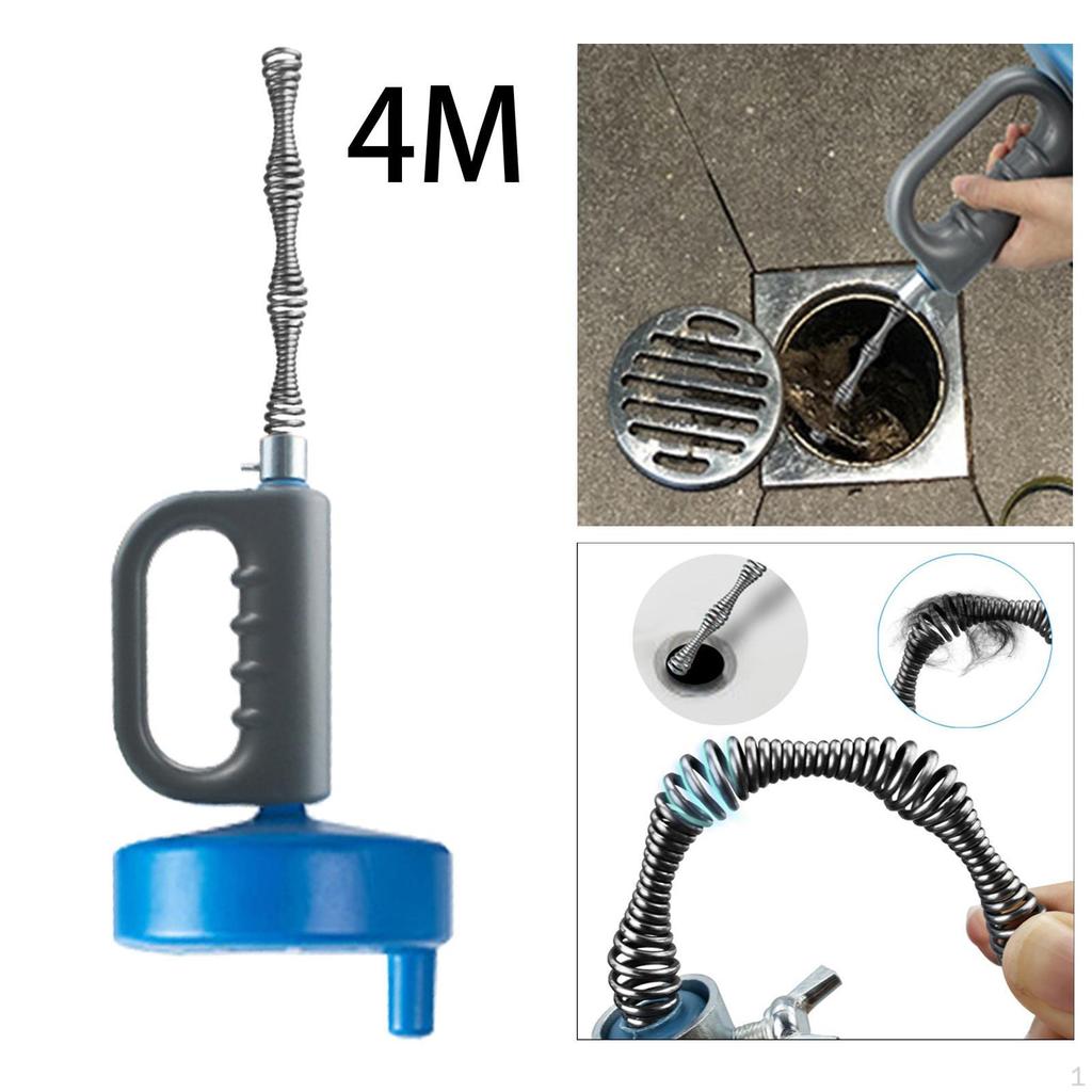 Auger Hair Clog Remover Drain Cleaner Power Toilet Plunger Set for Bath Toilets Bathroom Sink