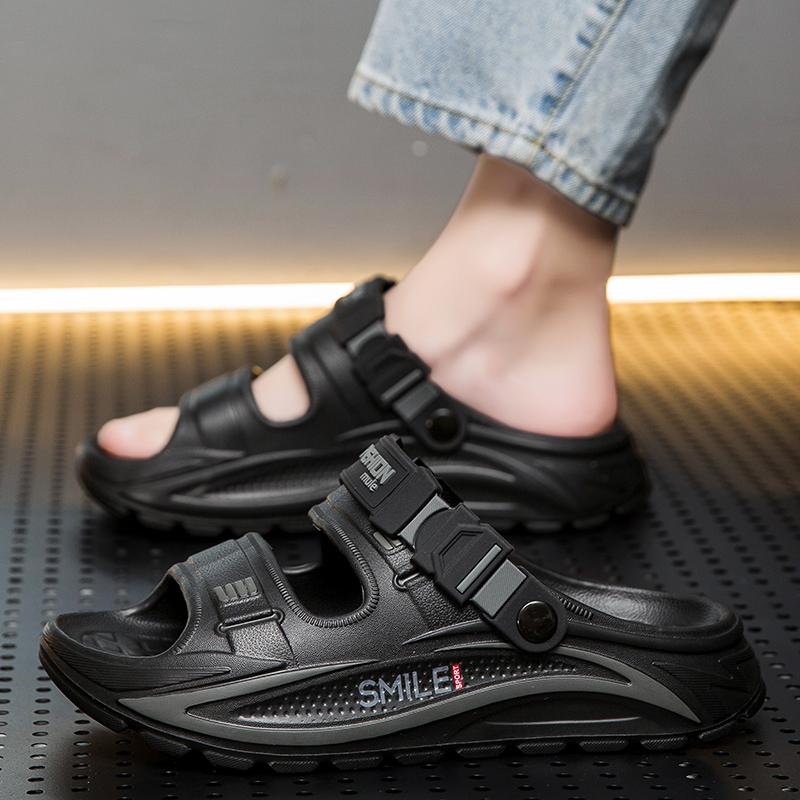 Summer Men's Sandals Outdoor Wear Dual-purpose Slippers Soft Sole EVA Anti Slip Beach Sandals