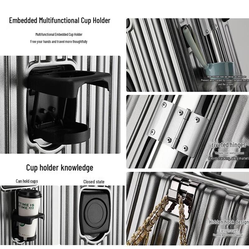 Shibird 28-inch Multi-functional Aluminum Frame Luggage