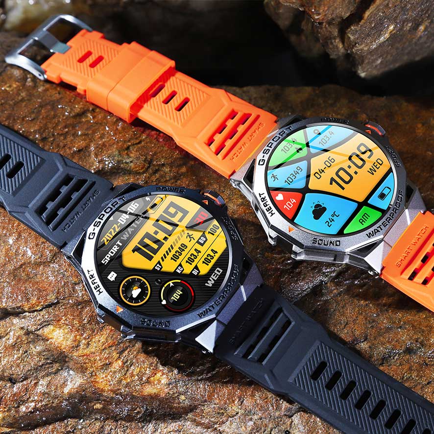 Men Outdoors Sports 1.43" AMOLED Screen Smartwatch Blue Tooth Call Heart Rate Health Monitoring Smart Watches Waterproof Women