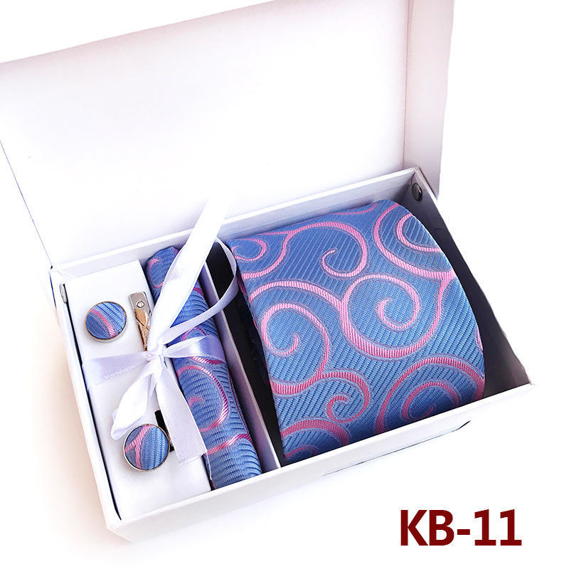 Men'S Tie Gift Box 6-Piece Set Big Flower Wedding Tie Set