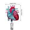 Cardiac Badge Reel Holder ID Name Card Reel Holder Heart Anatomy Nursing Phlebotomy ID Clip For Teacher Student RN Nurse