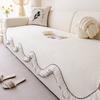 French Cream Wind Cooling Sofa Cushion  New Straight Row One-Piece Combination Sofa Seat Cushion Fixed Cover