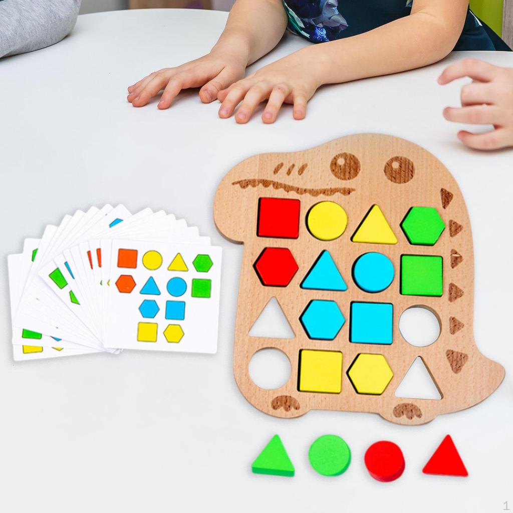 Color Learning Board Game Shape Matching Puzzle Geometric