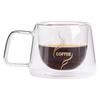 Doppelschichtige Wärmeisolier-Kaffeetasse Transparent Tropenbeständig Teetasse Büro Wasserbecher Becher Borosilikatglas Tasse