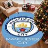Manchester City FC Pattern Round Rug, Indoor/Outdoor Mat, for Picnic, Gameroom, Bedroom, Office, Living Room, Home Decor Carpet, Birthday Gift