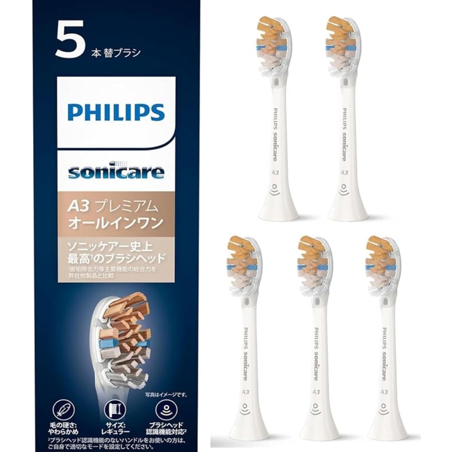 

Насадка для щетки Philips Sonicare, стандартная, 5 шт., белая, все в одном HX9095/67
