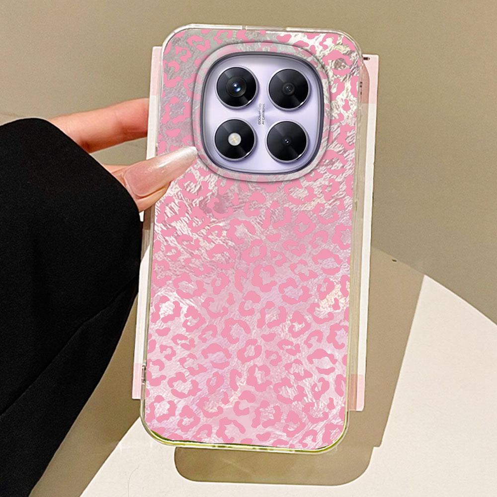 Vintage Pink Leopard Print Phone Case for Xiaomi Redmi Note 14 13 12 11 11S 10 10S 9 8 Pro 9C 13C 14C A3 A4 A3X 9C A1 A2 Cover