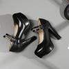 Silver Black Gold Women's Heels Elegant Ankle Strap Platform High Heels Pumps Mary Janes Shoe Luxury Sexy Party Wedding Shoes
