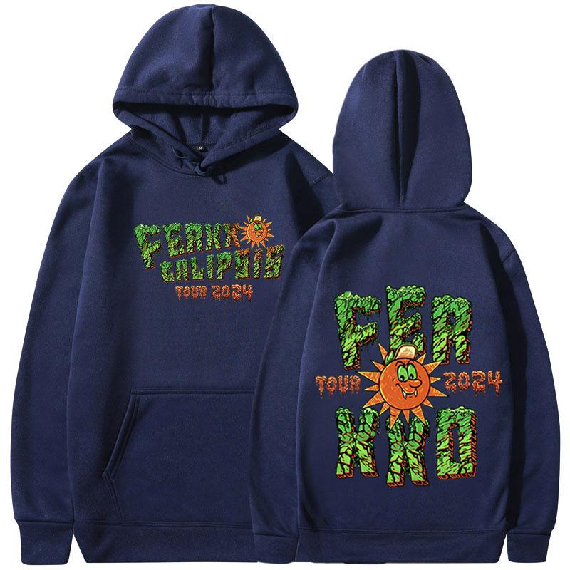 Feid Ferxxo Ferxxocalipsis 2024 World Tour Hoodies Men Women Fashion Hip Hop Oversized Sweatshirts Casual Vintage Pullovers