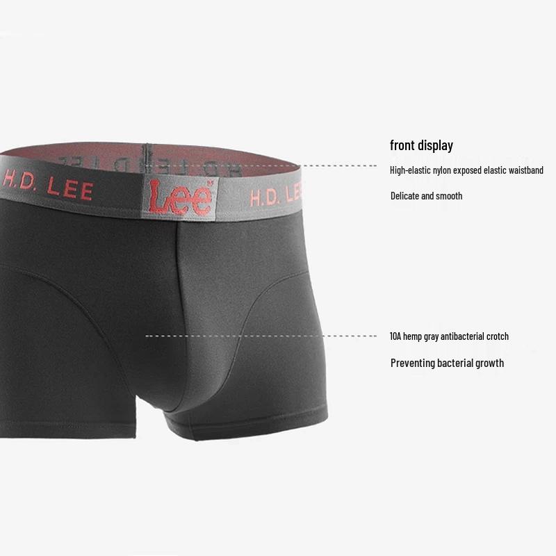 LEE Men's Pure Cotton Antibacterial Boxer Briefs