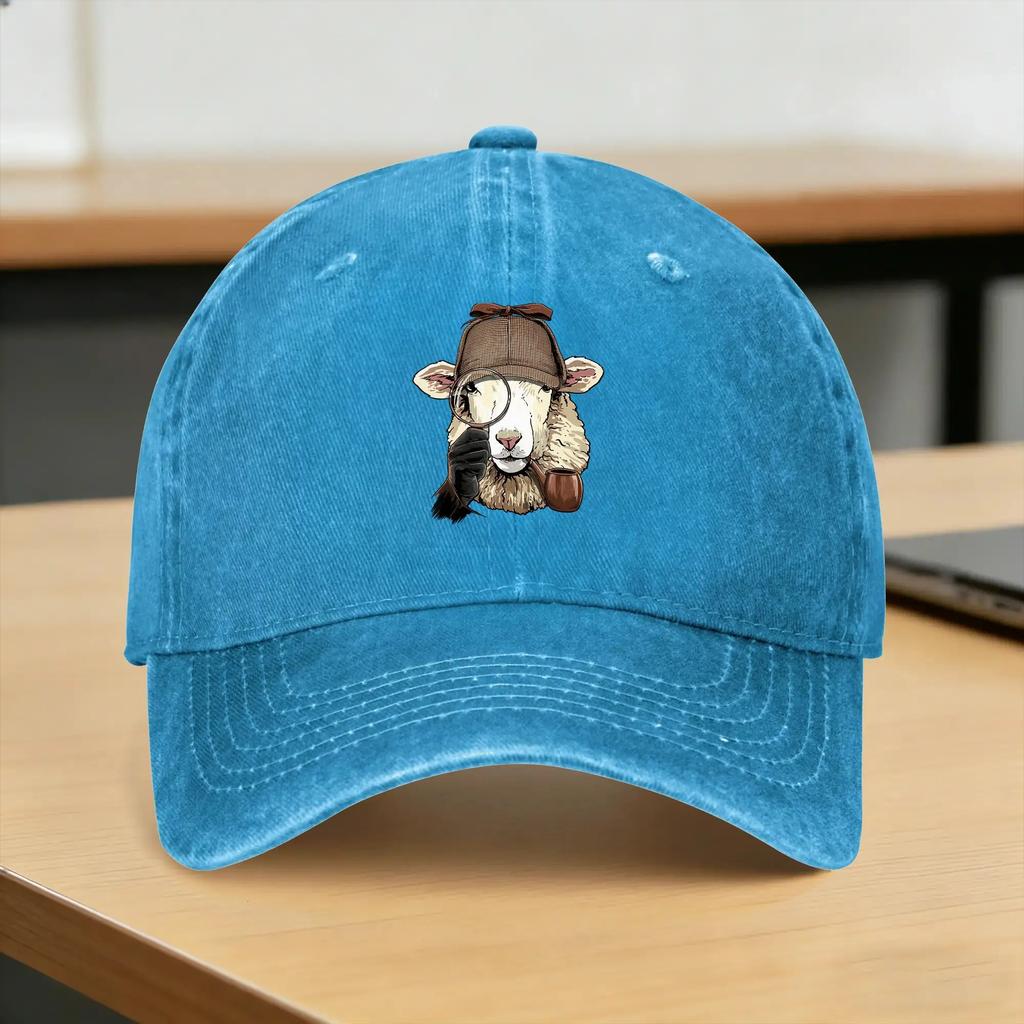 Sheep Detective Farmer Sheep Farm Animal Lover Casual Baseball Cap For UnisexTeens Summer Outdoor Sports Trucker Hat