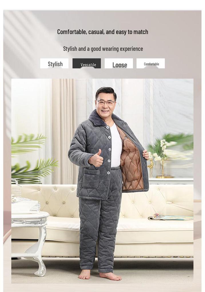 YUZHAOLIN Men's Thermal Winter Pajama Set