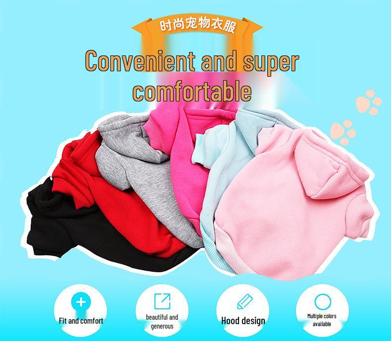 Cozy Puppy Hoodie for Pomeranian, Bichon, and Teddy Dogs - Two-Legged Fleece Sweatshirt