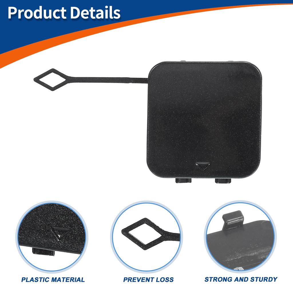 ACROPIX Rear Right Passenger Car Bumper Toe Hook Cover for Toyota 530i 2017 2020 and M5 2018 2020 (Gray) (1 Piece)