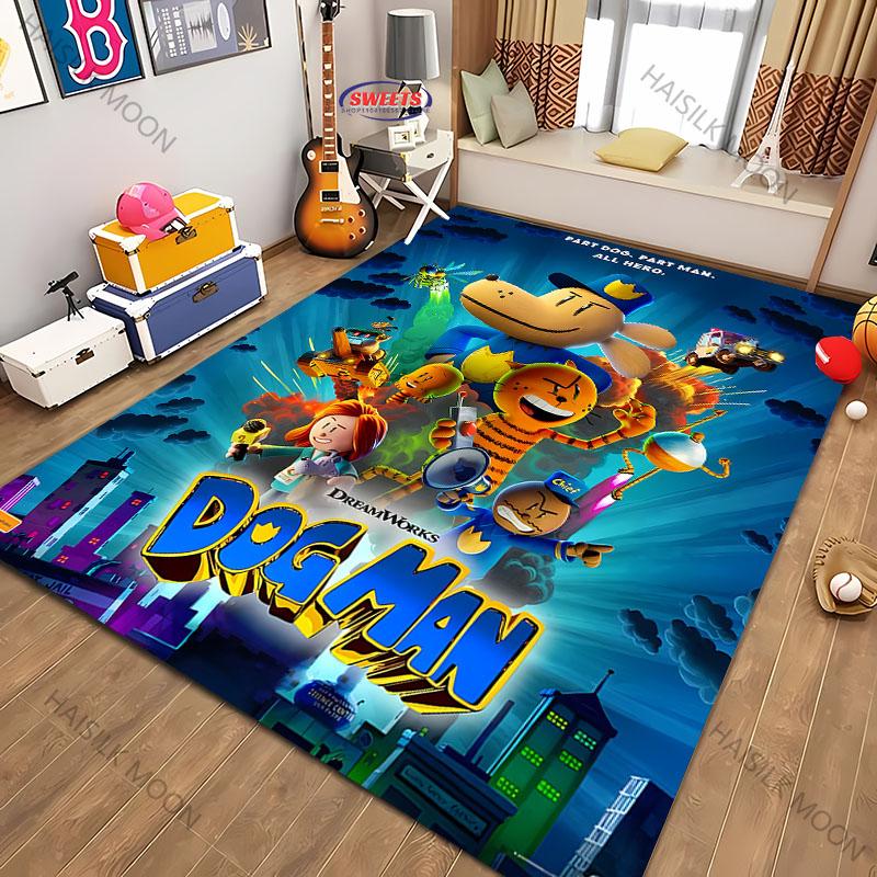 Cartoon D0g M-man Movie Theme Printed Carpet New Release! Rug for Living Room Bedroom,Office Areas,Durable Machine Washable Mat