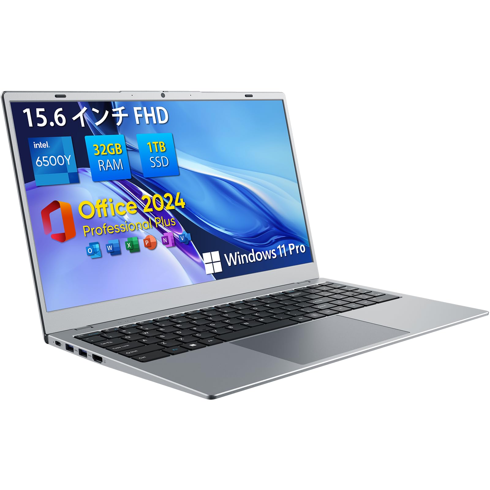 

ECOHERO Ноутбук FHD IPS Pentium 6500Y CPU кращий за Core 32GB Dual 1TB Windows 11 Office 2024 Pro Веб-камера зі шторкою для конфіденційності Ідеальний для та Відео