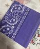 kakatrend Bandana Purple Paisley 100% Cotton Adult Bandana Unisex Do-rag Large 55cm x 55cm