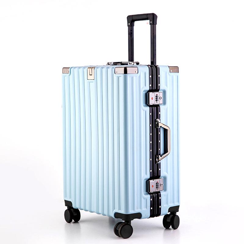 Großvolumiger geräuscharmer Spinner Aluminiumkoffer - 24" sturzsichere Reisetasche, 20" Handgepäck