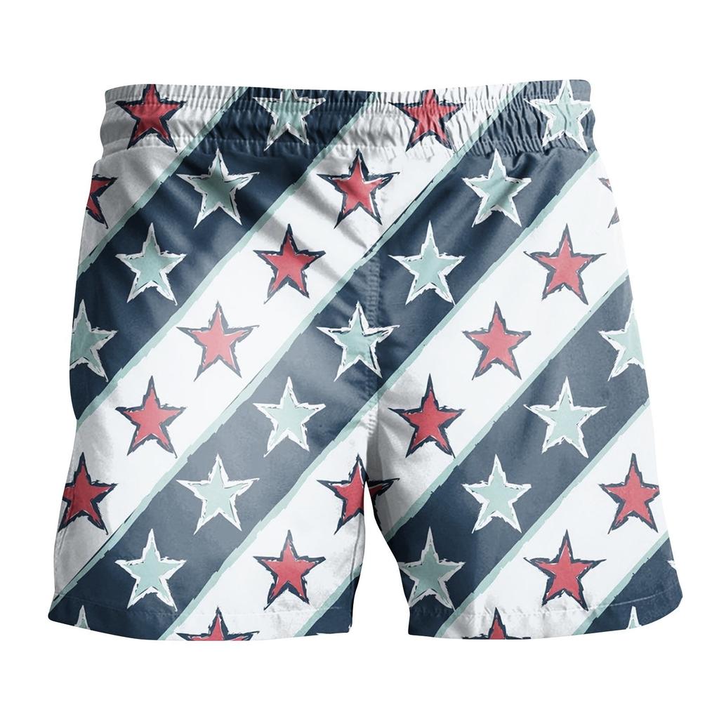 Men's Independence Day Print Casual Fashion Shorts Men's Printed Loose Breathable Shorts