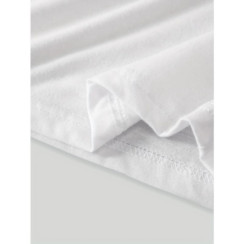 European Size  Casual Round Neck Short Sleeve T-shirt | Summer New Women'S Wear, Drawing Print, Machine Washable