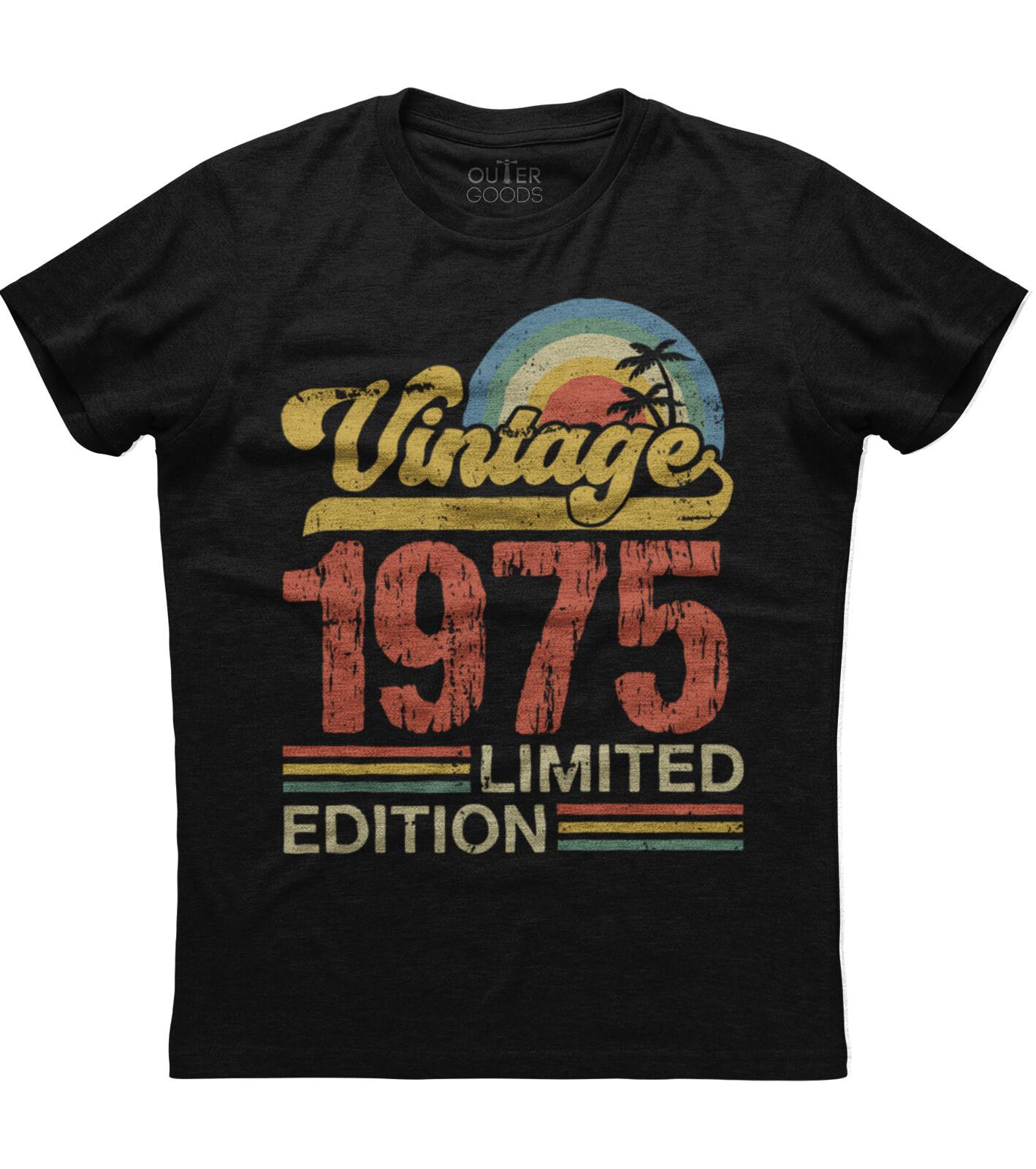 Birthday Gift Classic Old Vintage 1975 Limited Edition Rainbow Palm Tree T-shirt XXL