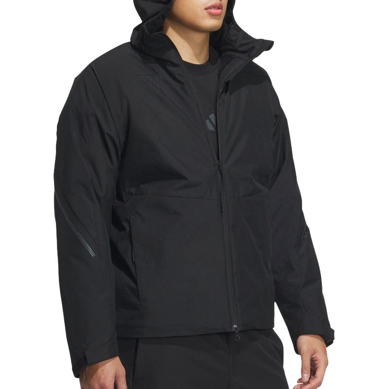 adidas Sports Training Casual Hooded Jacket Men Jackets Black JZ8413
