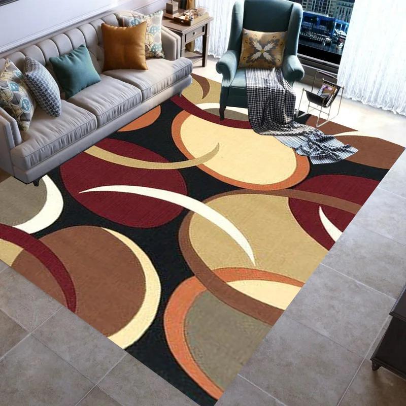 Stylish Geometric lines Washable Modern 3D Printing Carpet Mat for Living Room Bedroom Toilets Home Decoration Rugs