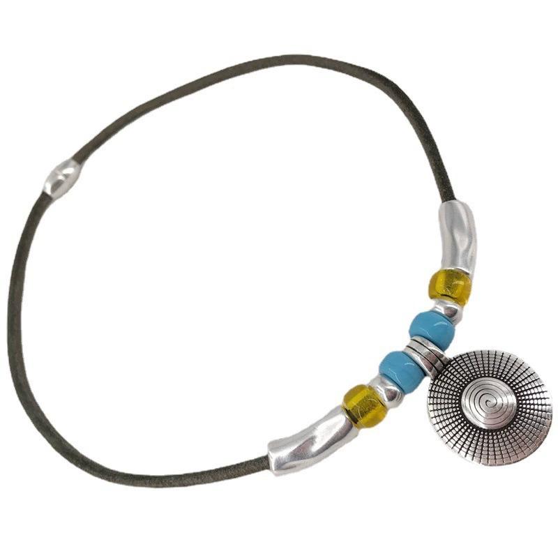 Handgjorda bohemiska spiralhängande halsband - unika etniska smycken present