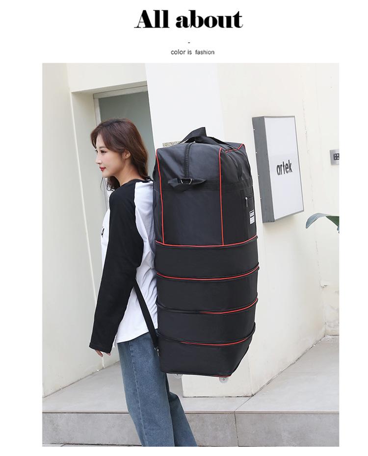 Expandable Large Capacity Foldable Travel Luggage with Universal Wheels (158 cm)