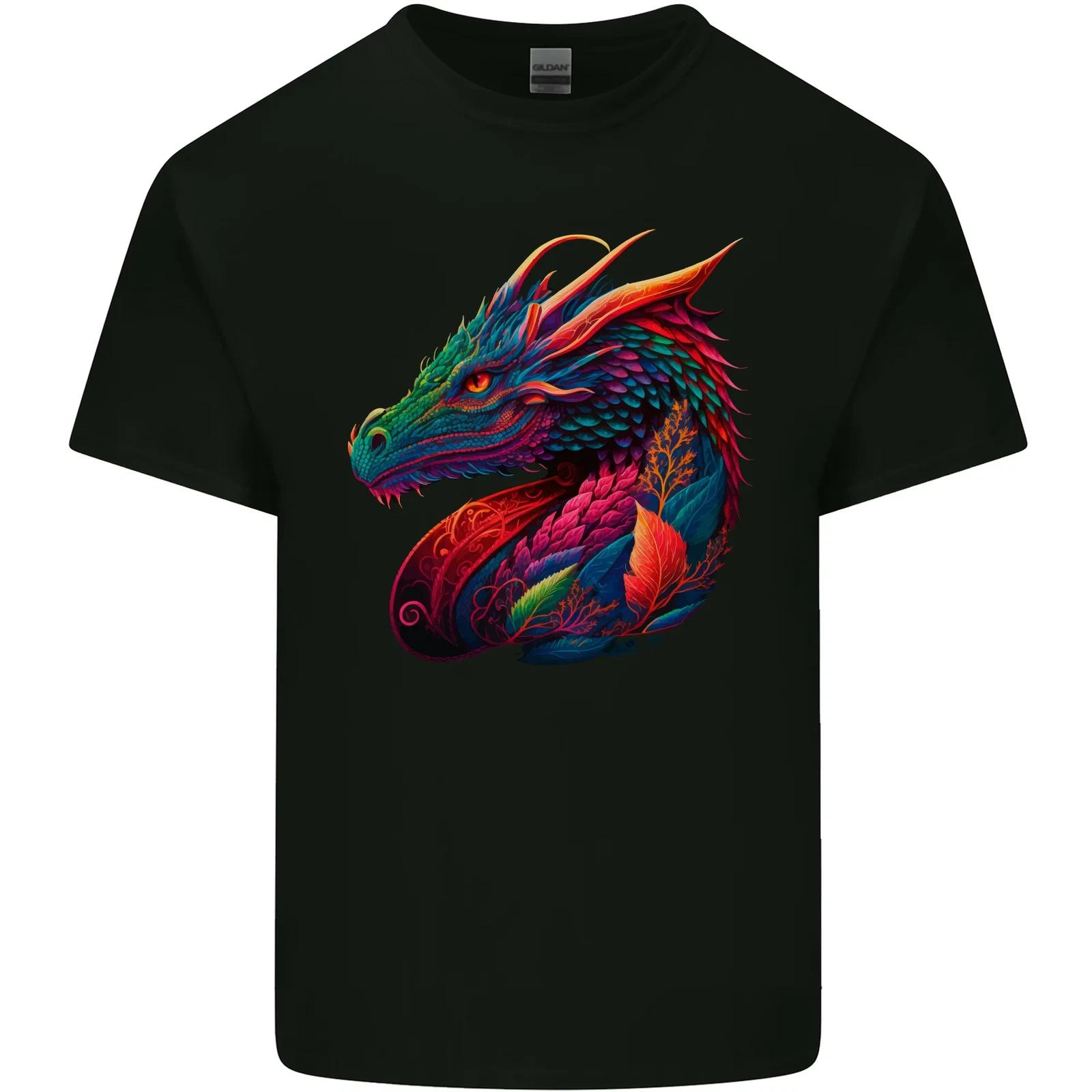 A Colourful Dragon Fantasy Kids T-Shirt Childrens 4XL