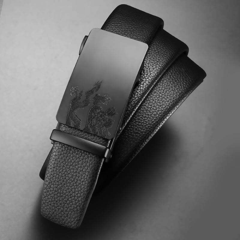 Belts for Men's High-end Soft Belt Retro Belts for Men's Trendy Men's Automatic Buckle Leather Belt