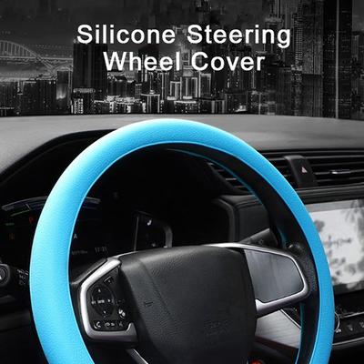 Auto-Lenkradbezug, universeller Silikon-Lenkradbezug, elastischer Handschuhbezug, Textur, weich, mehrfarbig, Auto-Dekoration, DIY-Zubehör
