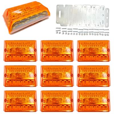 Meliore 10pcs LED Side Marker 24V High Intensity COB Truck Trailer Decor Downlight Shoulder