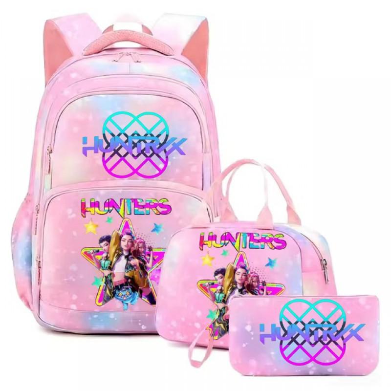 K-Pop Inspired Dual Compartment Backpack Teen Girls - Large Capacity 75L School Bag With Lunch Pouch Laptop Sleeve