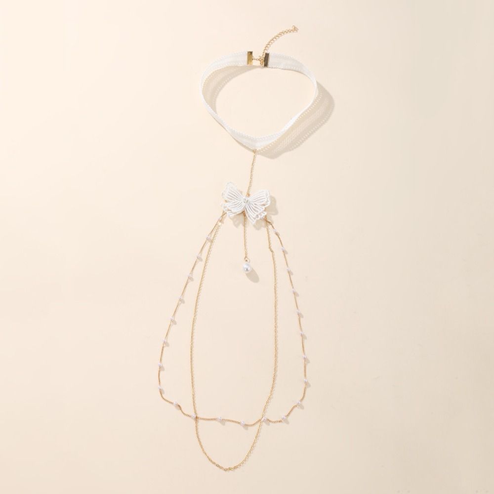 Böhmische Spitzenperlen Bein Kette Mehrschichtig Koreanischer Stil Strumpfband Mode Körper Schmuck Strand