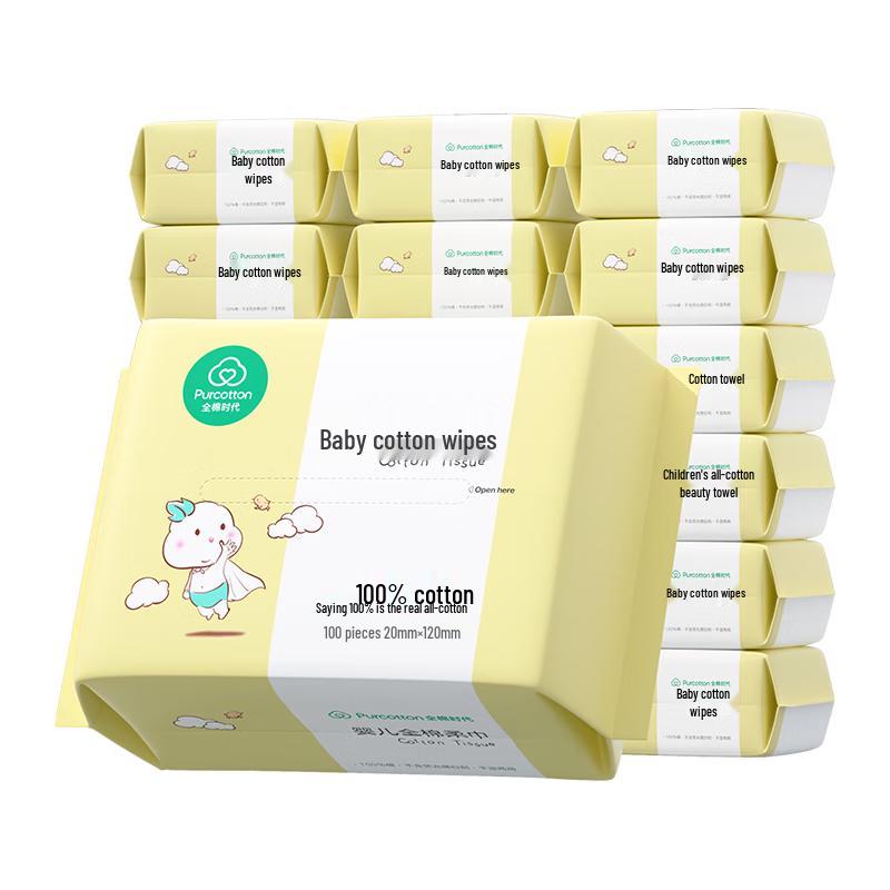 PurCotton Sun Yingsha Edition 100% Cotton Baby & Facial Soft Wipes