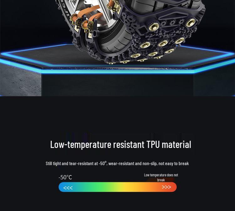 Universal Car Emergency Anti-Skid Tire Chains for Sedans and SUVs - Snow Track Safety