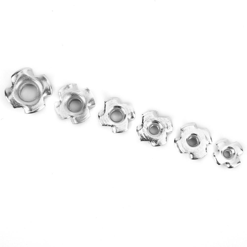 

120 шт. набор тройниковых гаек из углеродистой стали, оцинкованной деревянной доски, мебельная фурнитура, аксессуары