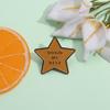 Inspirational Star-Shaped Metal Brooch with 'DING MY BEST' Lettering