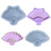 Stunning Folding Fan Shaped Desserts Mold Soft Silicone Molds DIY Fan Resin Casting Mould Wedding Gift Party Favor