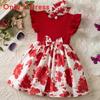 Summer Girl Dress With Floral Print For Toddler Girls Gift For Birthdays