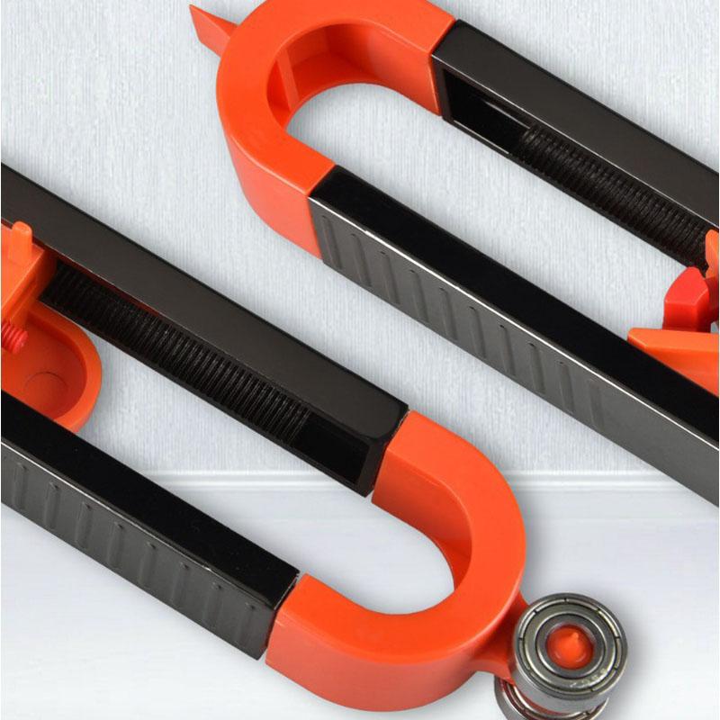 Professional Gauge Carpenter Tool Profile Scribing Ruler Contour Gauge (1Tool+1Pencil)