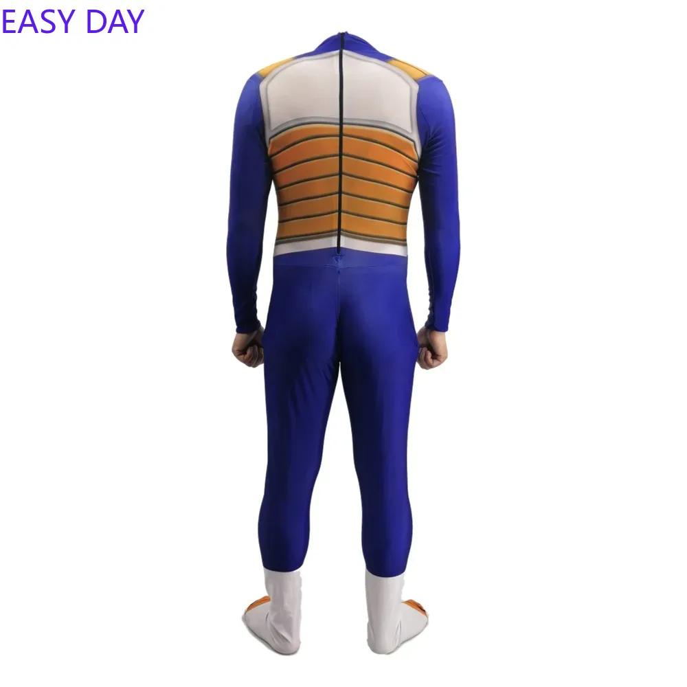 Kinder Erwachsene Vegeta Jumpsuit Super Saiyan GOKU Cosplay Kostüm Torankusu TRUNKS Vegeta-Junge Party Verkleidung Halloween Karneval Geschenk