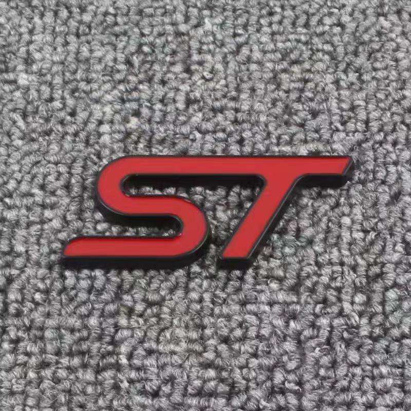 

3D Metal STLine ST ST Turbo Logo Emblem Decal Front Grill Fender Side Badge Sticker for Car Accessories ST Sticker чёрный/красный