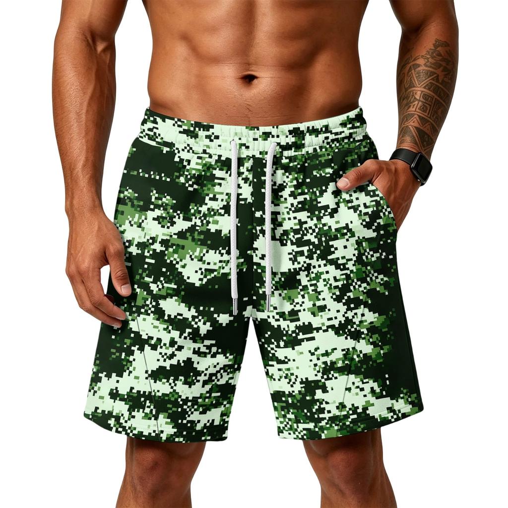 Men's Loose Fit Air Layer Athletic Shorts with Pockets Drawstring Waistband Comfortable Gym Training Beach Casual Shorts