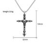 Edelstahl Mode Vintage Kreuz Anhänger Alte Persönlichkeit männer Schädel Halskette Anhänger