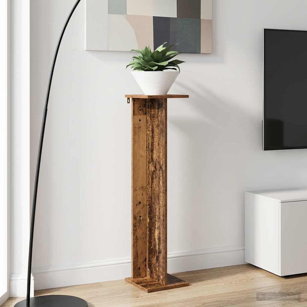 Plant Stand Reclaimed Wood Look 25 x 25.5 x 100.5 cm Engineered Wood